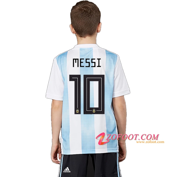 Maillot Equipe Foot de Argentine Enfant (Messi 10) 2018/2019 Domicile