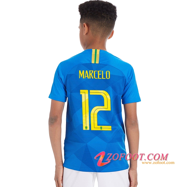 Maillot Equipe Foot de Brésil Enfant 2018/2019 (MARCELO 12) Exterieur