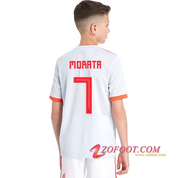 Maillot Equipe Foot de Espagne Enfant 2018/2019 (MORATA 7) Exterieur