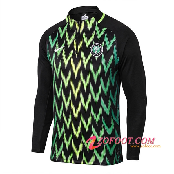 Sweatshirt Training Nigeria Noir/Vert 2018/2019