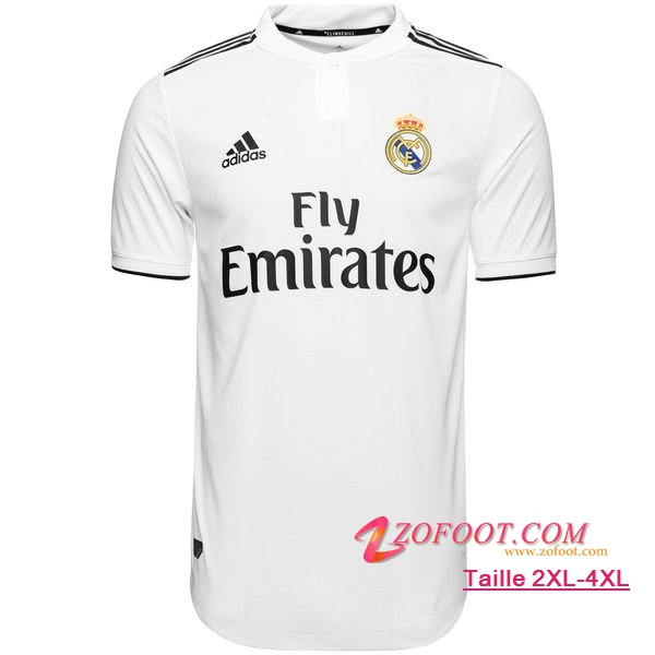 Maillot Foot Real Madrid Domicile 2018/2019 (Grande Taille 2XL-4XL)