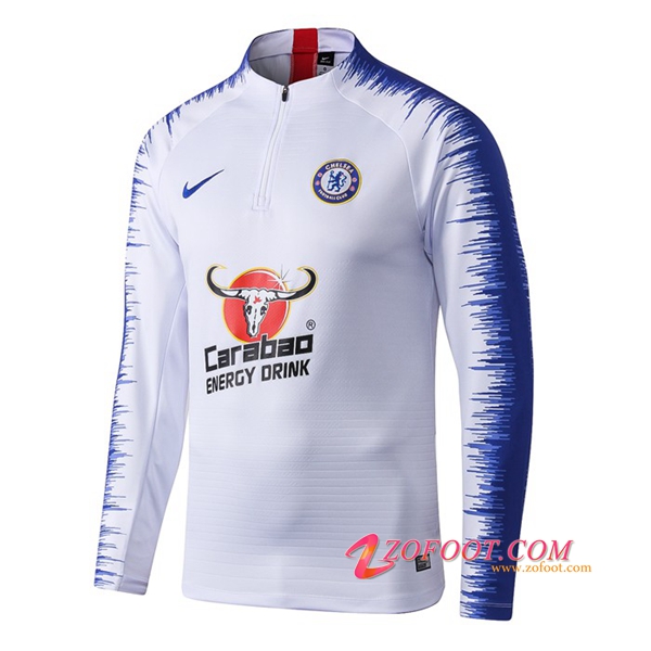 Sweatshirt Training FC Chelsea Blanc Strike Drill 2019/2020