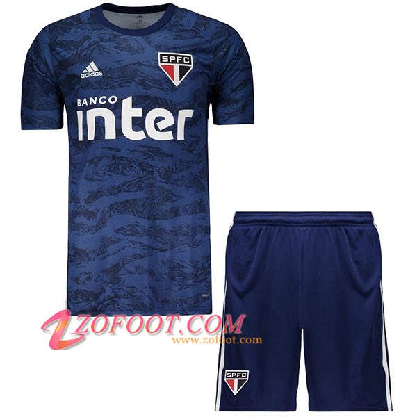 Maillot de Foot Sao Paulo FC Enfants Gardien de but Bleu 2019/2020