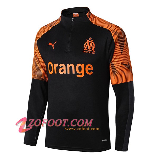 Sweatshirt Training Marseille OM Noir/Orange 2019/2020