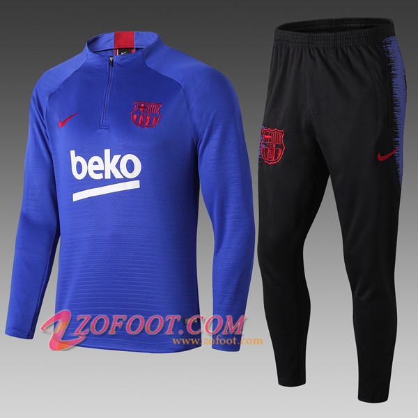 Ensemble Nouveaux Survetement de Foot FC Barcelone Enfant Beko Bleu 2019/2020