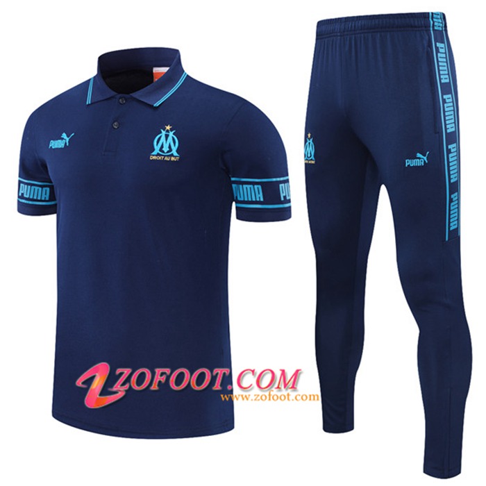 Ensemble Polo Marseille OM + Pantalon Bleu Marin 2021/2022