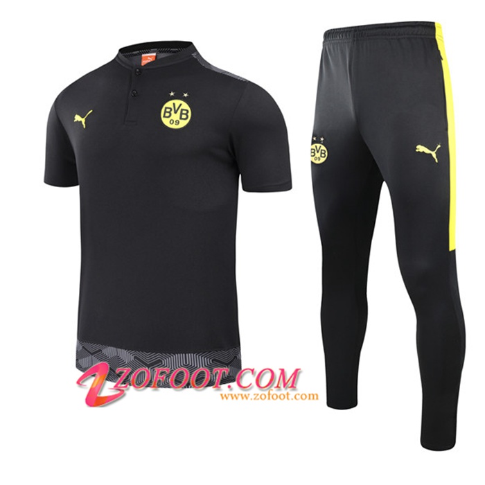 Ensemble Training T-Shirts Dortmund BVB + Pantalon Noir 2021/2022