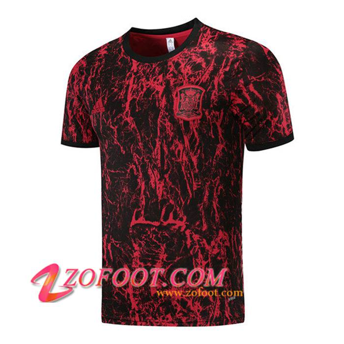 Training T-Shirts Espagne Rouge/Noir/Jaune 2021/2022