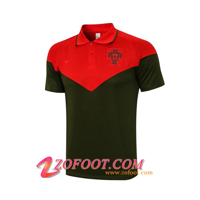 Polo Foot Portugal Noir/Rouge 2021/2022