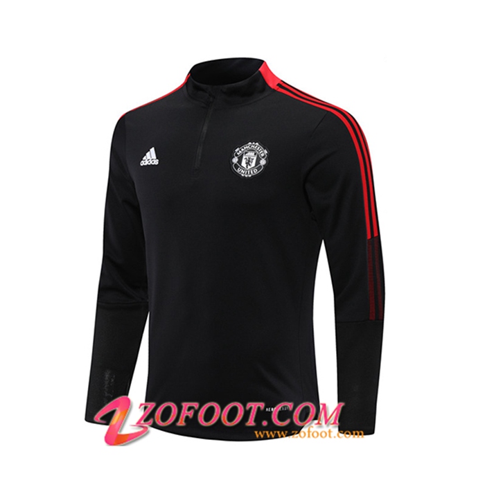 Sweatshirt Training Manchester United Noir/Rouge 2021/2022