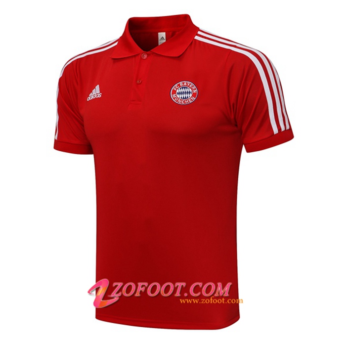 Polo Foot Bayern Munich Blanc/Rouge 2021/2022