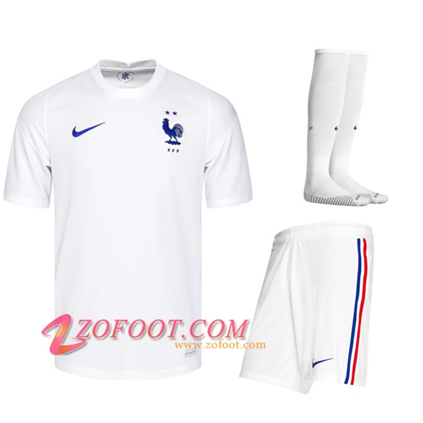 Ensemble Maillot France Exterieur (Short+Chaussettes) UEFA Euro 2020