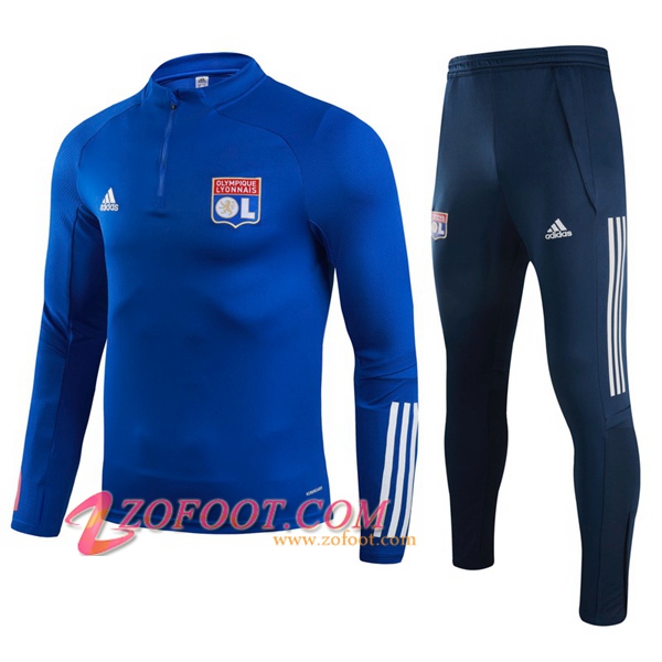 Ensemble Survetement de Foot Lyon OL Bleu 2020/2021