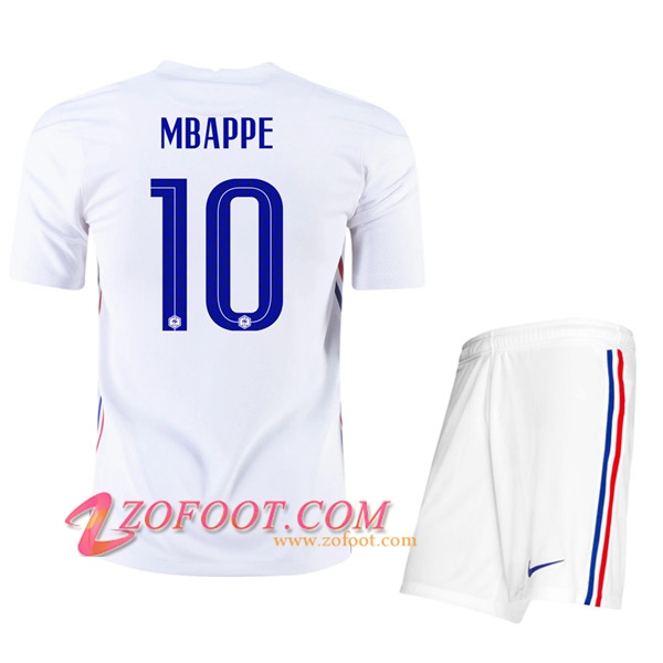 Maillot UEFA Euro 2020 France (Mbappe 10) Enfant Exterieur