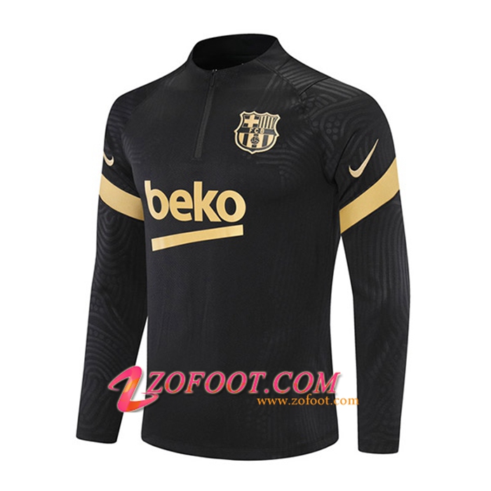 Sweatshirt Training FC Barcelone Noir/Jaune 2021/2022