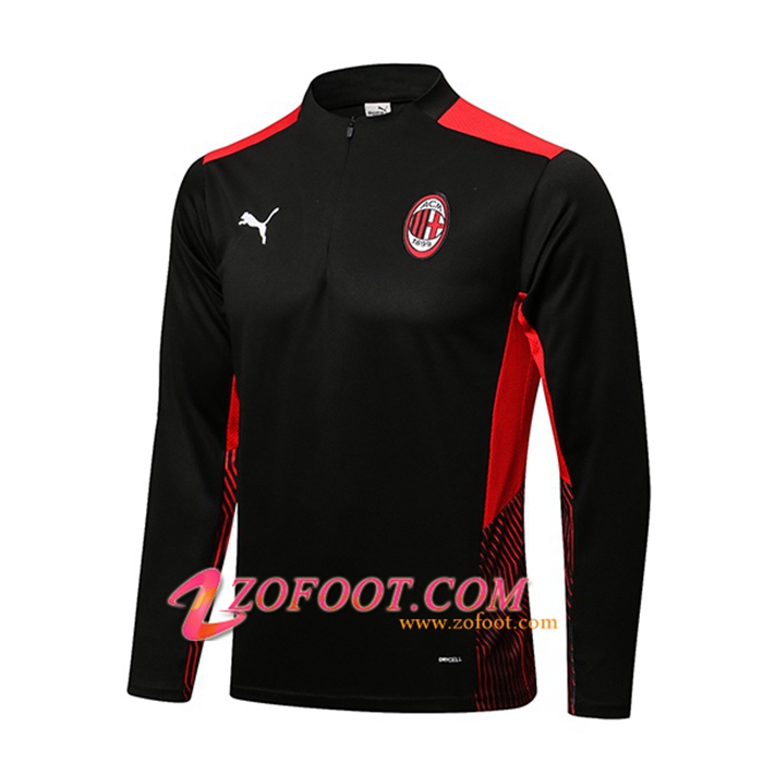Sweatshirt Training AC Milan Noir/Rouge 2021/2022