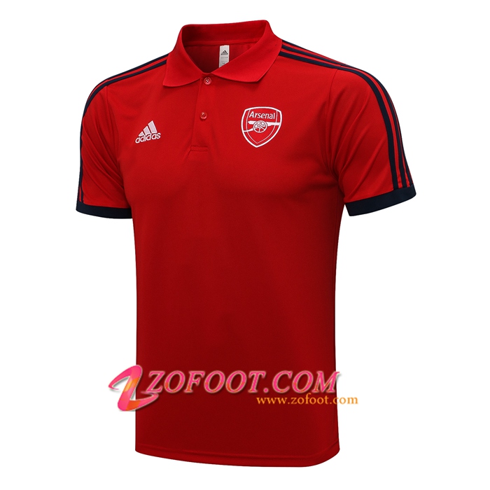 Polo Foot FC Arsenal Rouge/Noir 2021/2022