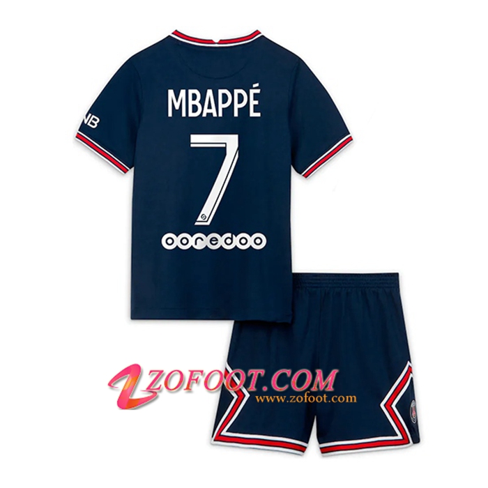 Maillot de Foot Jordan PSG (Mbappe 7) Enfant Domicile 2021/2022