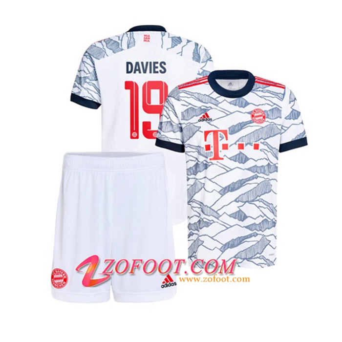 Maillot de Foot Bayern Munich (Davies 19) Enfant Third 2021/2022