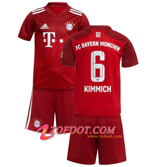 Maillot de Foot Bayern Munich (Kimmich 6) Enfant Domicile 2021/2022