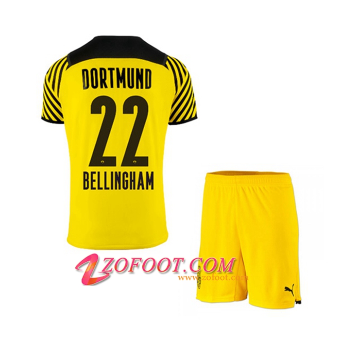 Maillot de Foot Dortmund BVB (Bellingham 22) Enfant Domicile 2021/2022