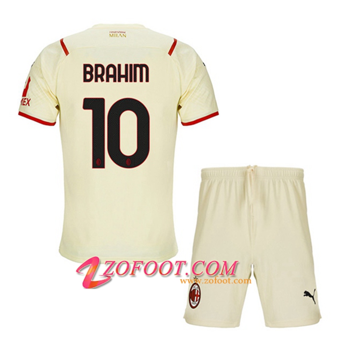 Maillot de Foot AC Milan (BRAHIM 10) Enfant Exterieur 2021/2022