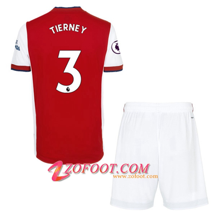 Maillot de Foot FC Arsenal (Kieran Tierney 3) Enfant Domicile 2021/2022