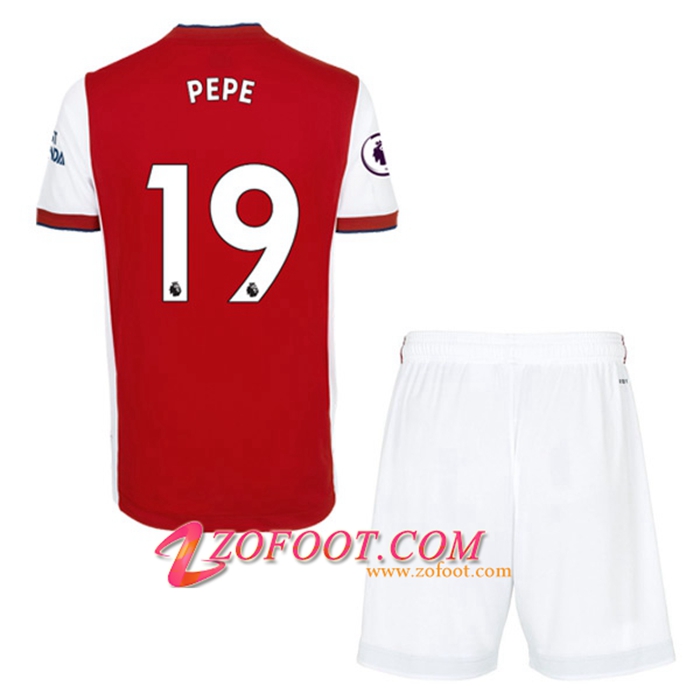 Maillot de Foot FC Arsenal (Nicolas Pepe 19) Enfant Domicile 2021/2022