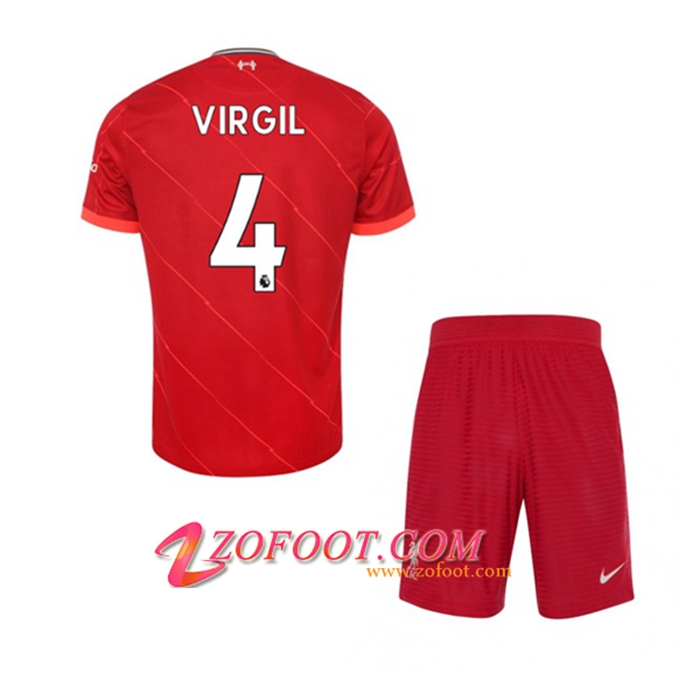 Maillot de Foot FC Liverpool (Virgil 4) Enfant Domicile 2021/2022
