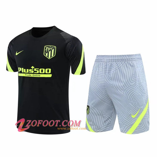Ensemble Training T-Shirts Atletico Madrid + Shorts Noir 2020/2021
