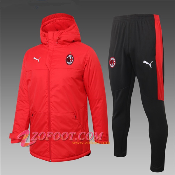 Doudoune Du Foot Milan AC Rouge + Pantalon 2020/2021