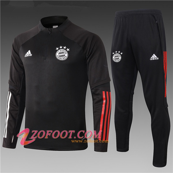 Nouveau Survetement de Foot Bayern Munich Enfant Noir 2020/2021