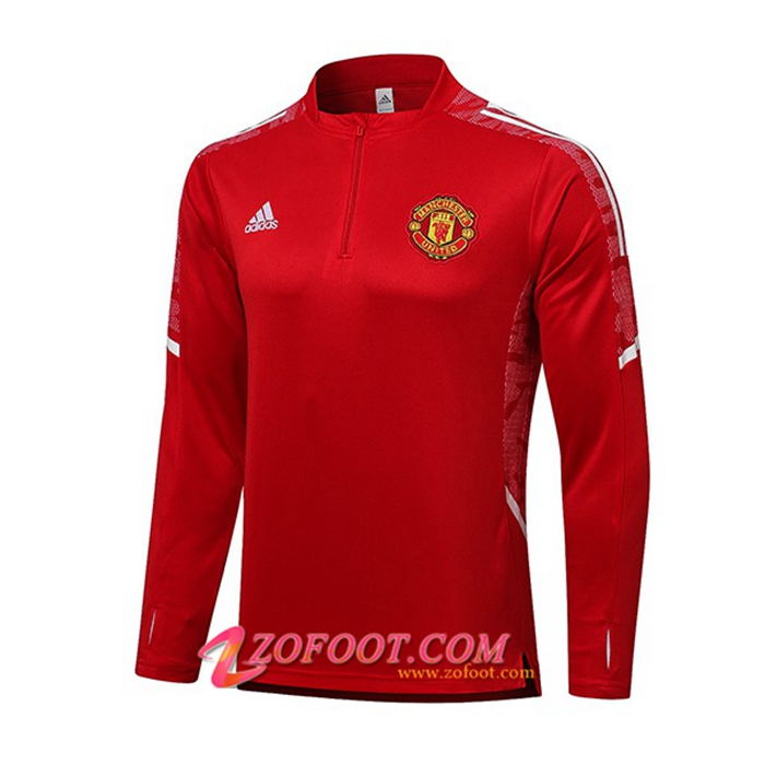 Sweatshirt Training Manchester United Rouge/Blanc 2021/2022