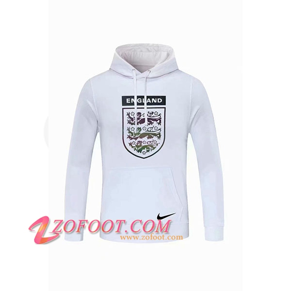 Sweatshirt Training Capuche Angleterre Blanc 2020/2021