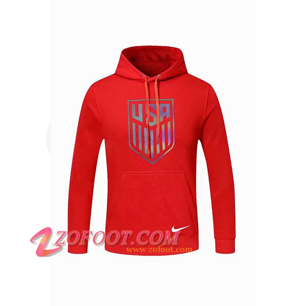 Sweatshirt Training Capuche Etats-Unis Rouge 2020/2021
