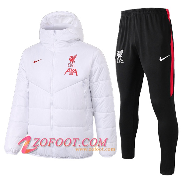 Doudoune De Foot FC Liverpool + Pantalon Blanc 2020/2021