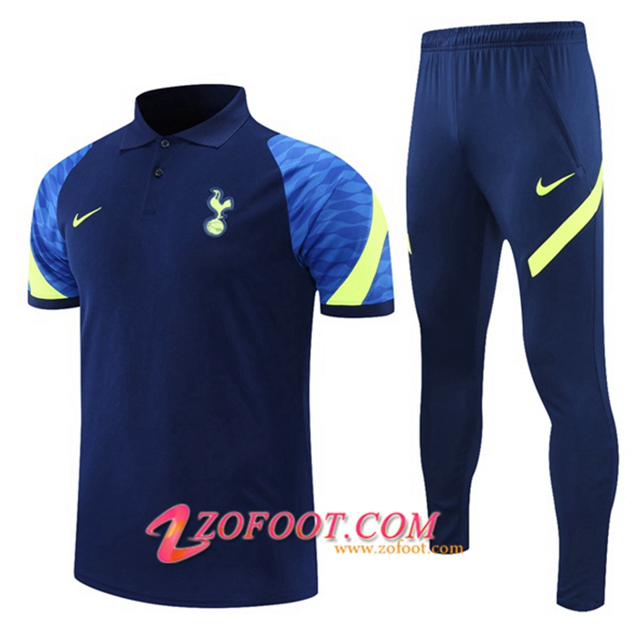 Ensemble Polo Tottenham Hotspur + Pantalon Bleu Marin/Vert 2021/2022