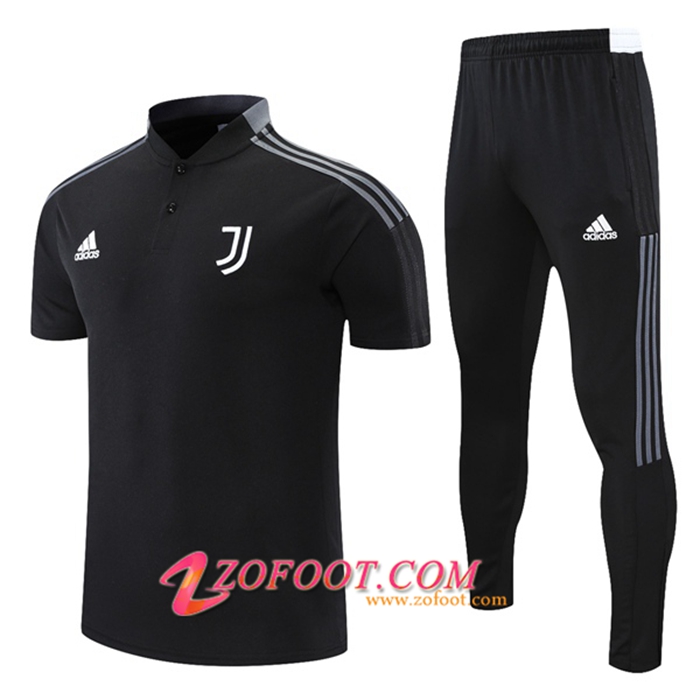 Ensemble Polo Juventus + Pantalon Noir/Gris 2021/2022