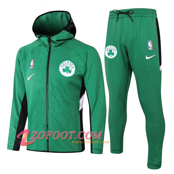 Veste A Capuche Survetement Boston Celtics Vert 2020/2021