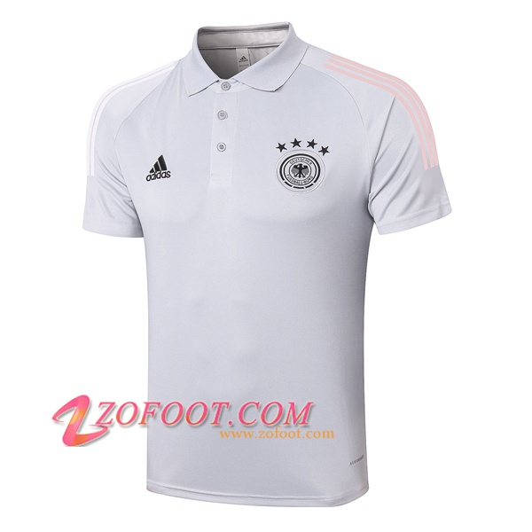 Polo Foot Allemagne Gris Clair 2020/2021