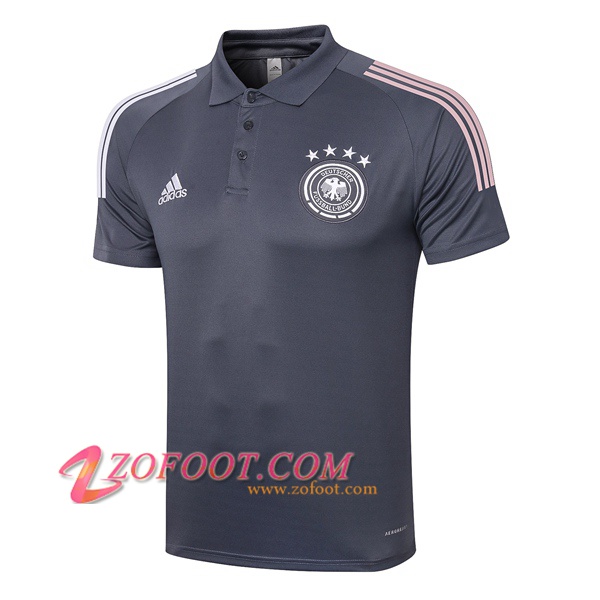 Polo Foot Allemagne Gris Fonce 2020/2021