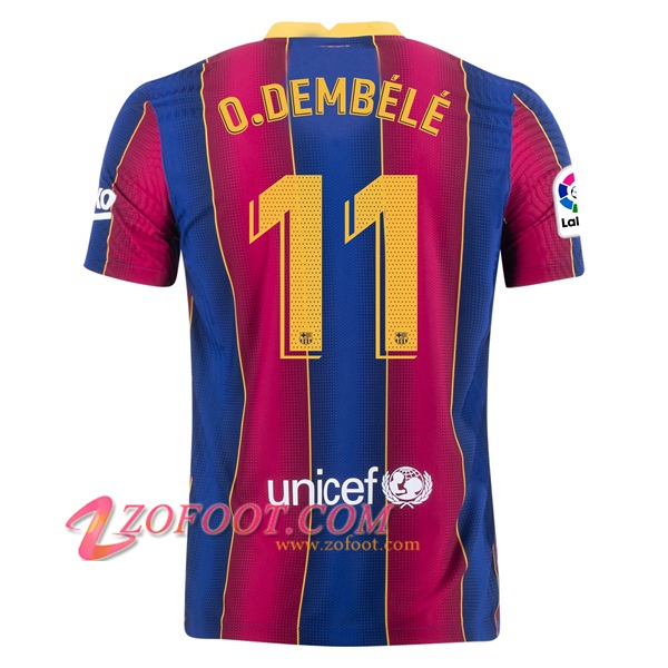 Maillot de Foot FC Barcelone (O.DEMBELE 11) Domicile 2020/2021