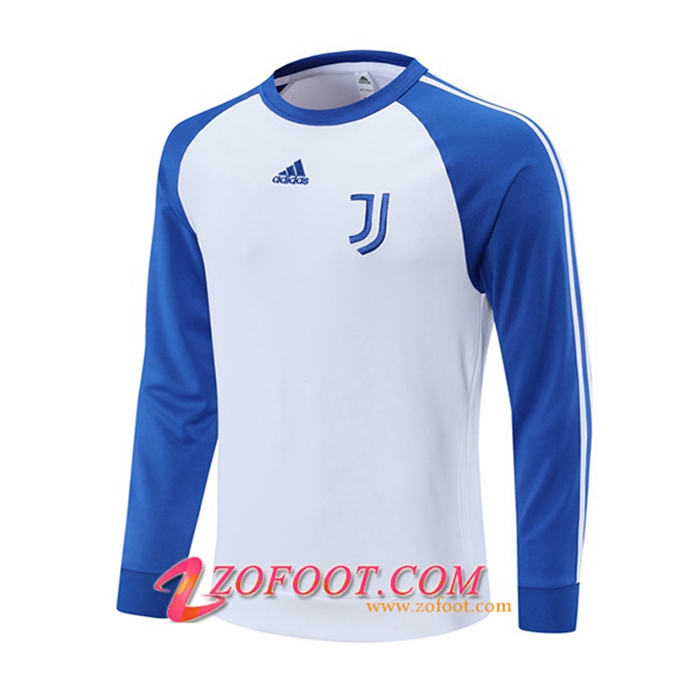 Sweatshirt Training Juventus Blanc/Bleu 2021/2022