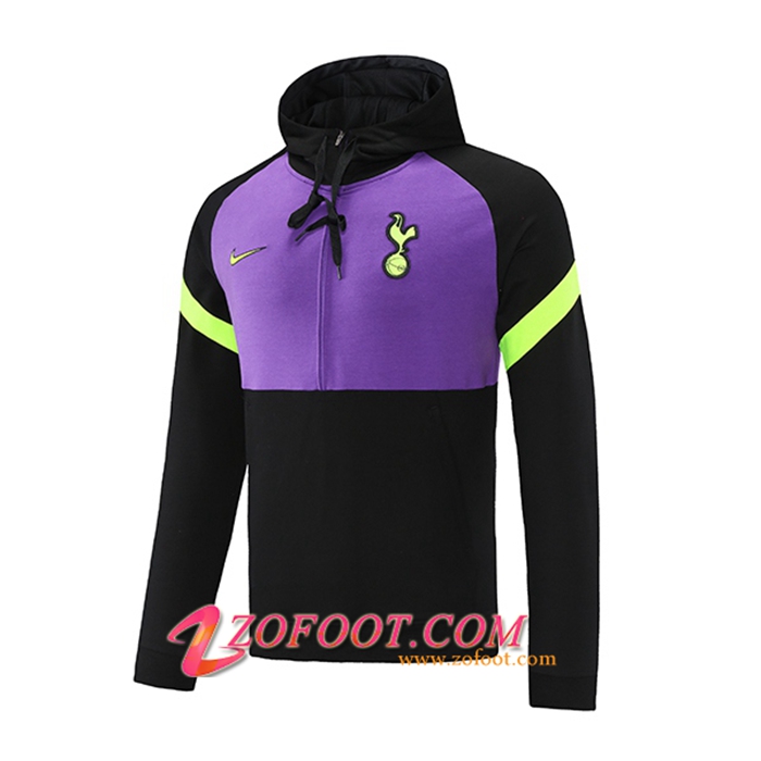 Sweatshirt Training Capuche Tottenham Hotspur Noir/Violet 2021/2022