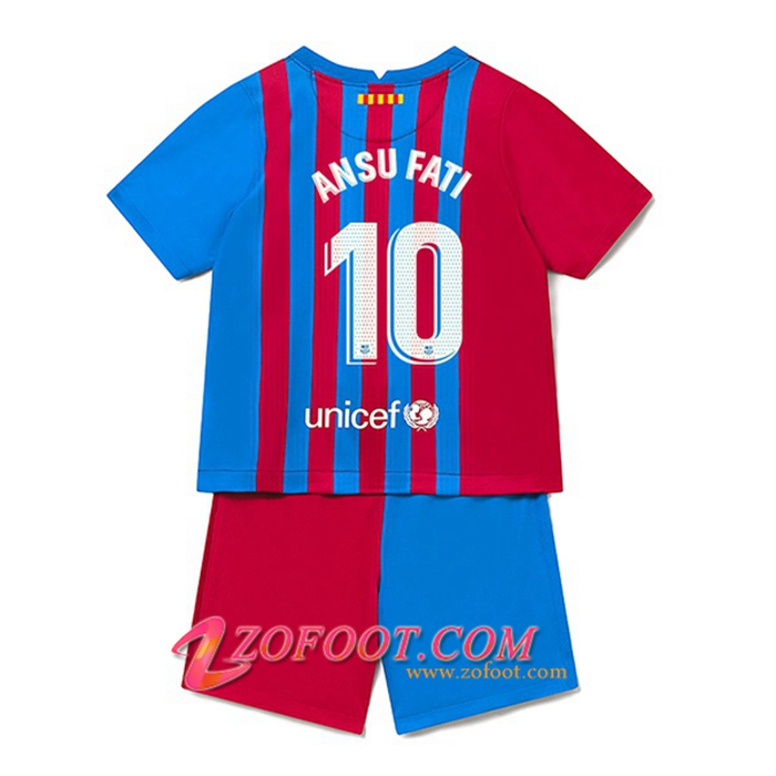Maillot de Foot FC Barcelone (Ansu Fati 10) Enfant Domicile 2021/2022