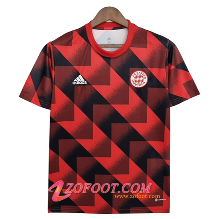 Training T-Shirts Bayern Munich Rouge Geometric Pattern 2022/2023