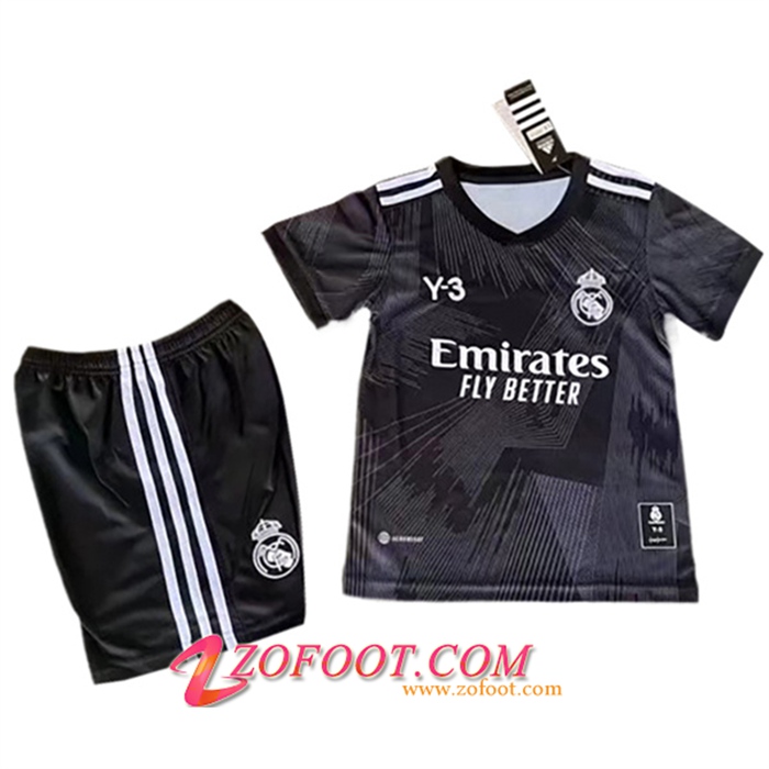 Maillot de Foot Real Madrid Enfant Y3 Noir 2022/2023