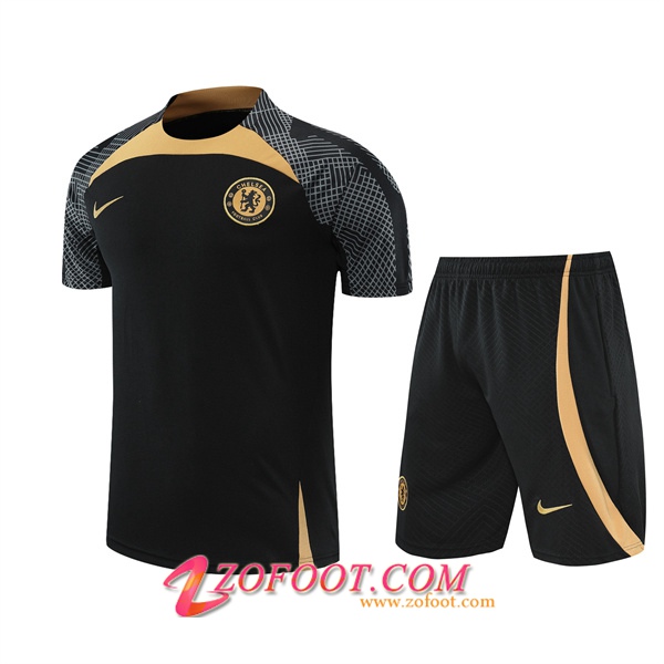 Ensemble Training T-Shirts +Shorts FC Chelsea Noir 2022/2023