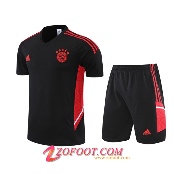 Ensemble Training T-Shirts +Shorts Bayern Munich Noir 2022/2023