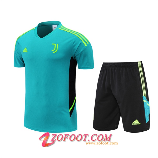Ensemble Training T-Shirts +Shorts Juventus Vert 2022/2023